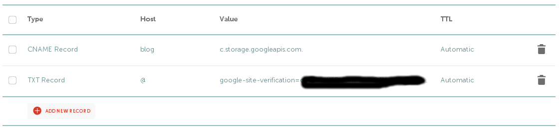 DNS records