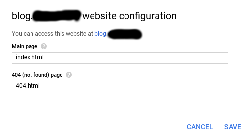 edit website configuration